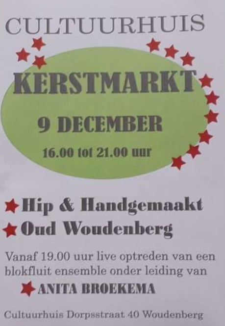 Optreden Kerstmarkt in Cultuurhuis Woudenberg